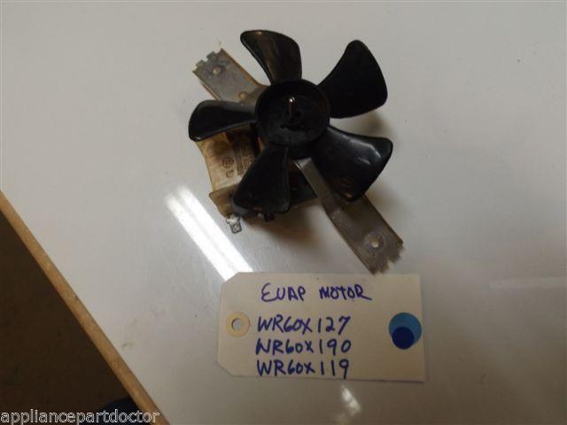 REFRIGERATOR WR60X127 WR60X190 WR60X119 EVAPORATOR MOTOR W/ BLADE USED REFRIGERATOR WR60X127 WR60X190 WR60X119 EVAPORATOR MOTOR W/ BLADE USED